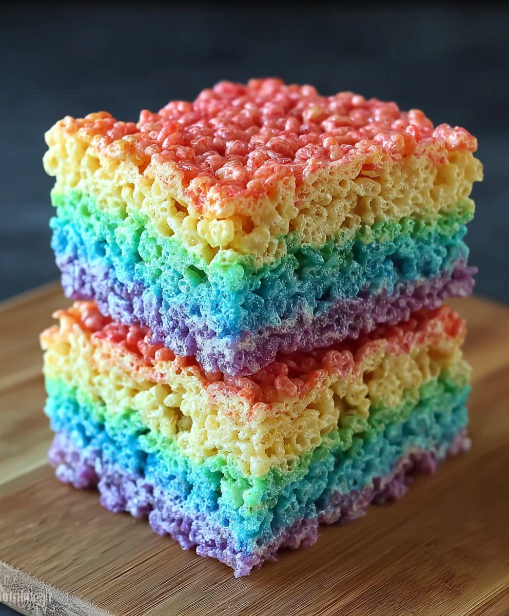 Best Rainbow Rice Krispie Treats