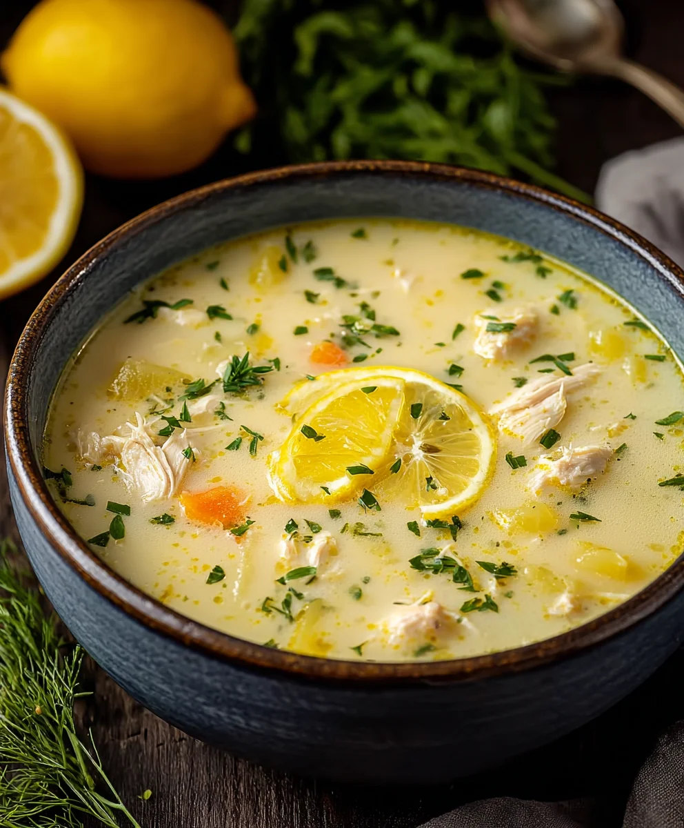 Avgolemono Lemon Chicken Soup