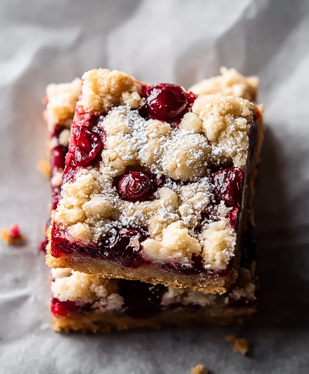 Easy Cranberry Crumble Bars