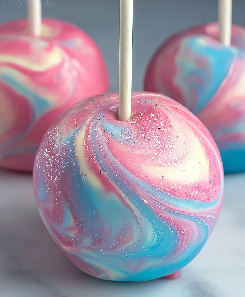 Cotton Candy Swirl Candy Apples: A Sweet Fairytale Treat!