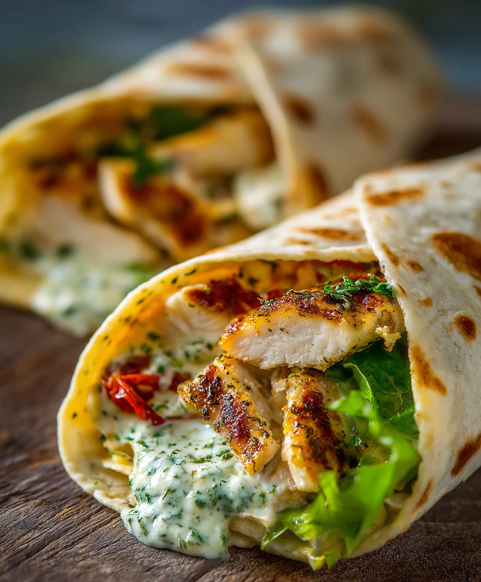 Cheesy Garlic Chicken Wraps: Quick & Easy Weeknight Dinner