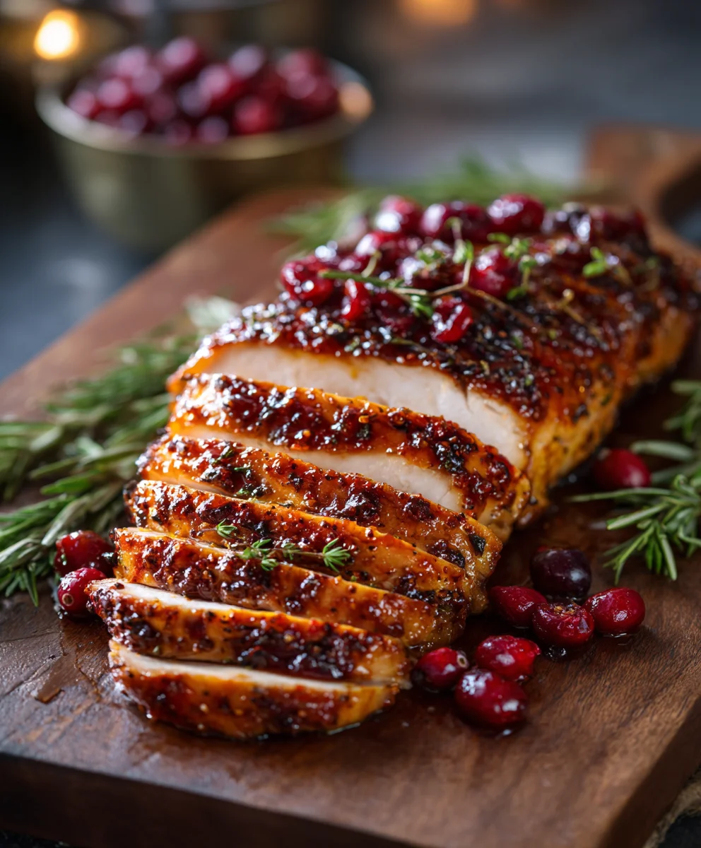 Juicy Cranberry Orange Glazed Turkey Breast Recipe!