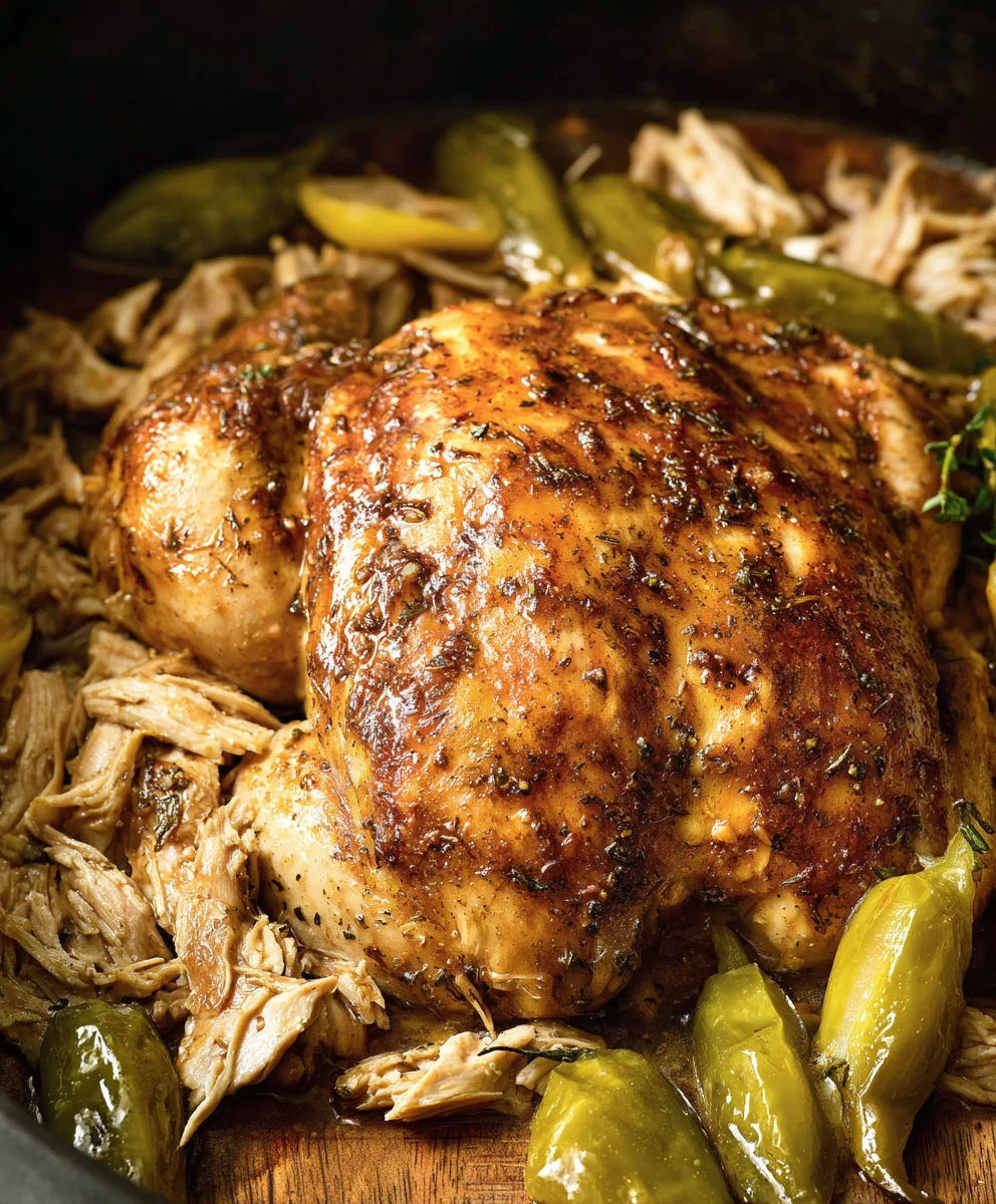 Easy Mississippi Chicken Recipe – Slow Cooker Comfort Food.