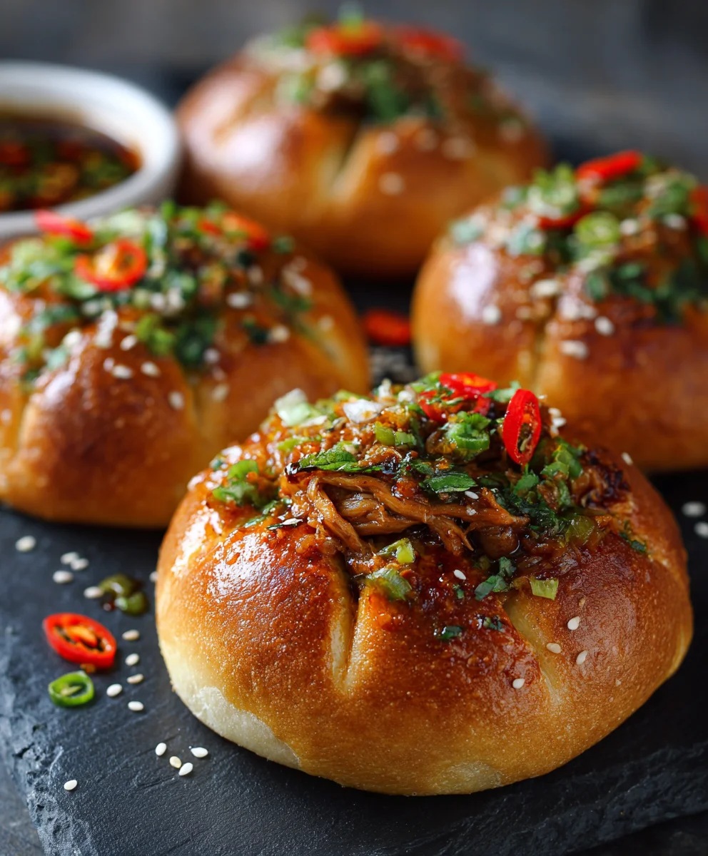 Cheesy Dynamite Chicken Buns: Spicy, Savory, Irresistible!