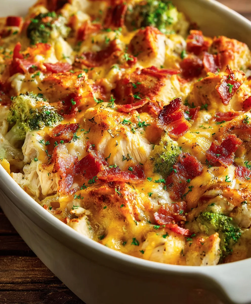 Ultimate Chicken Beef Bacon Ranch Casserole Recipe