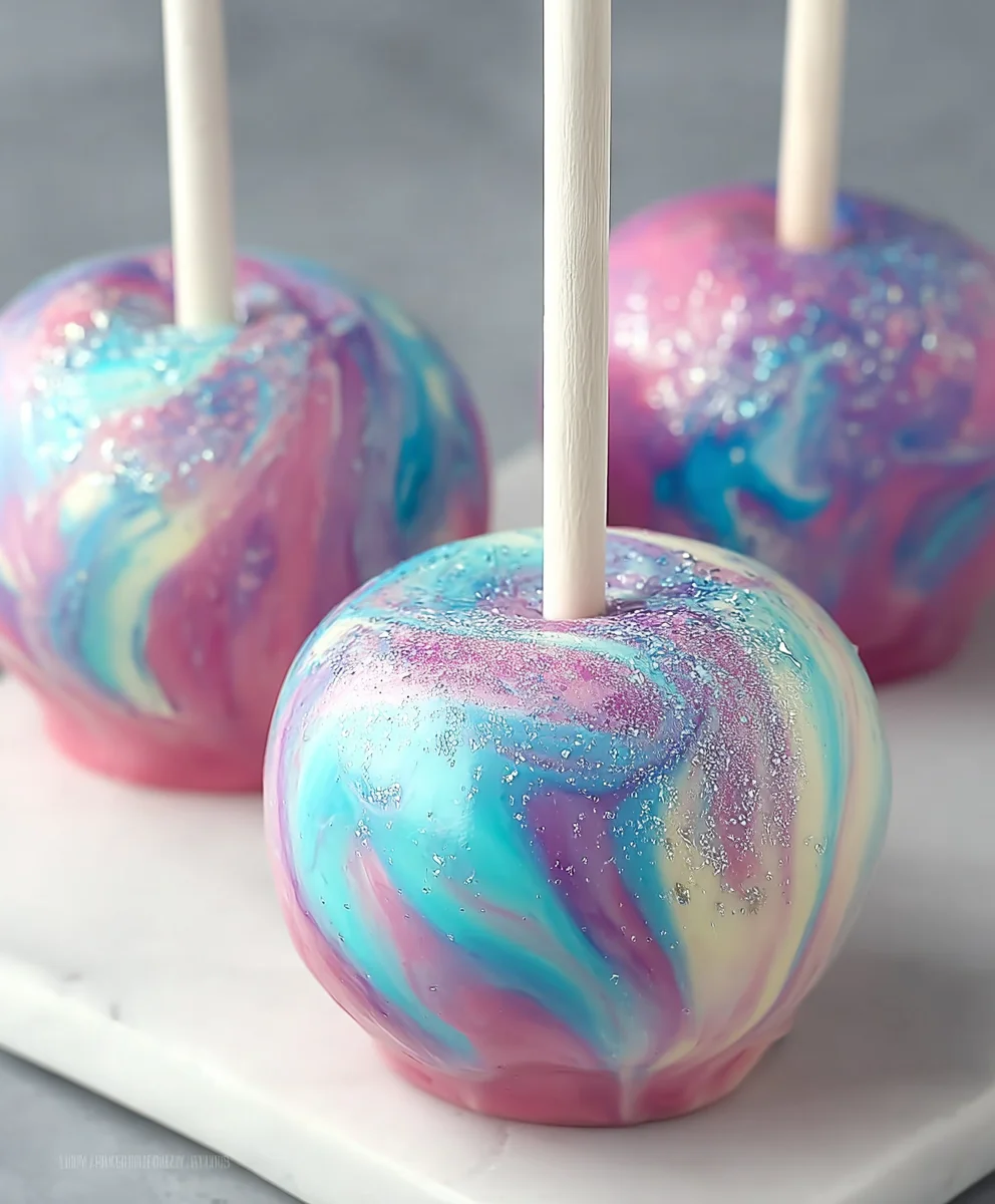 Cotton Candy Swirl Candy Apples: A Sweet Fairytale Treat!