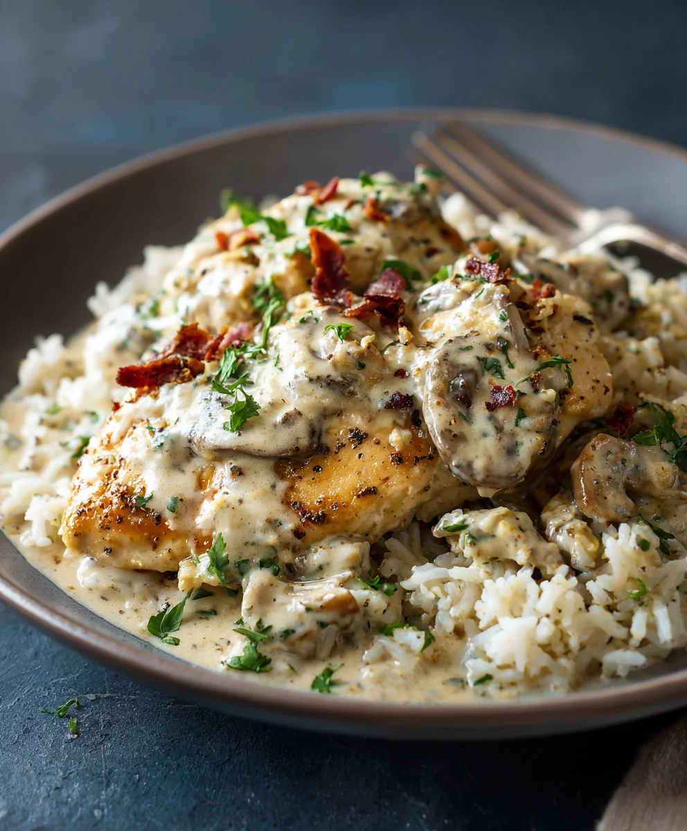Ultimate Creamy Smothered Chicken & Rice Dinner Recipe