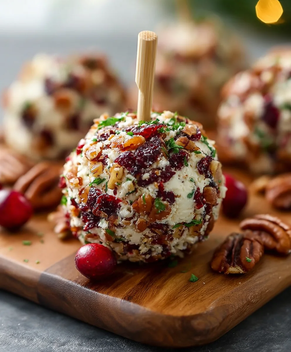 Festive Cranberry Pecan Cheese Ball