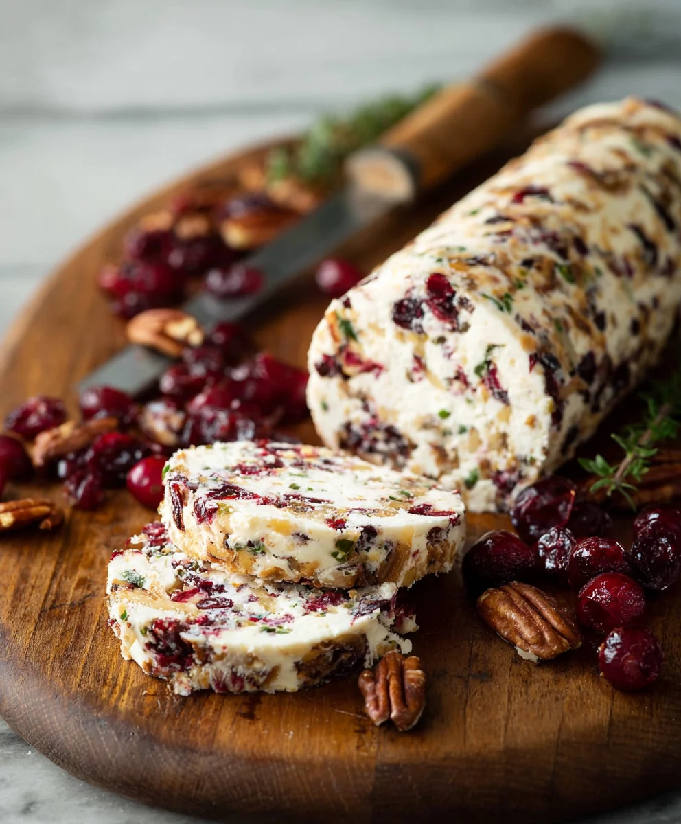 Cranberry Pecan Cheese Log