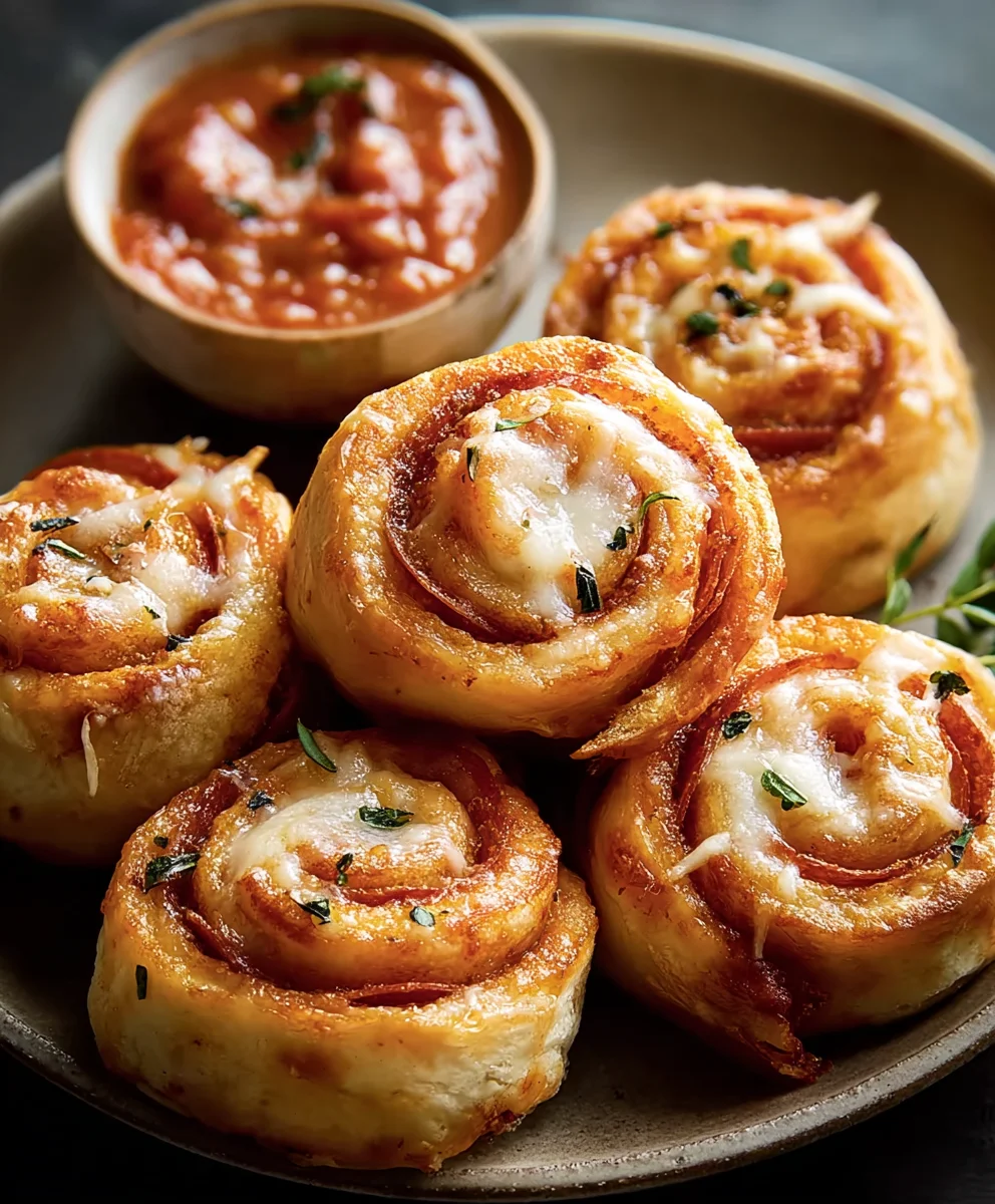 Beef Pepperoni Pizza Rolls