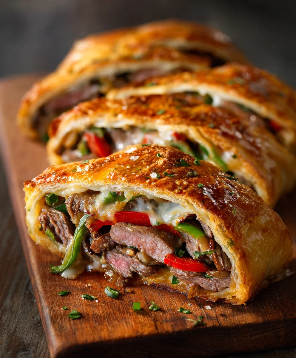 Philly Cheesesteak Stromboli