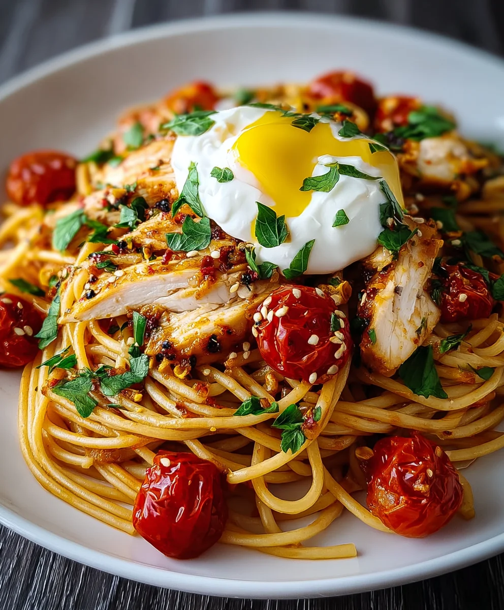 Indulge in Chicken Spaghetti with Melty Burrata