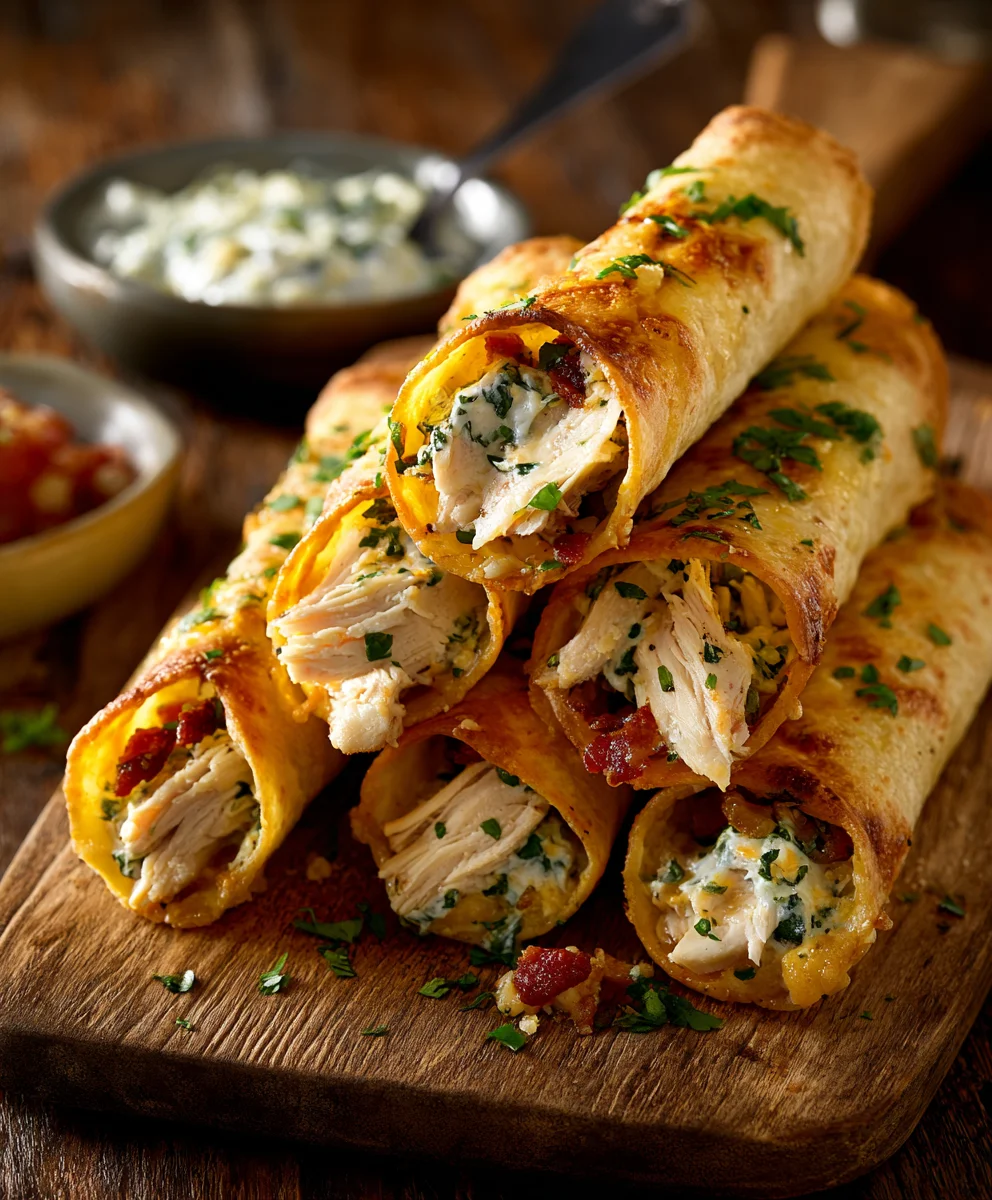 Jalapeno Popper Chicken Taquitos: Crispy, Cheesy & Easy!