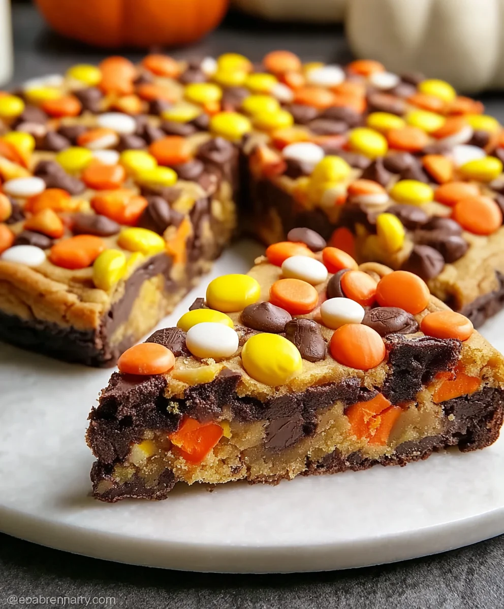 Candy Corn Chocolate Chip Cookie Cake