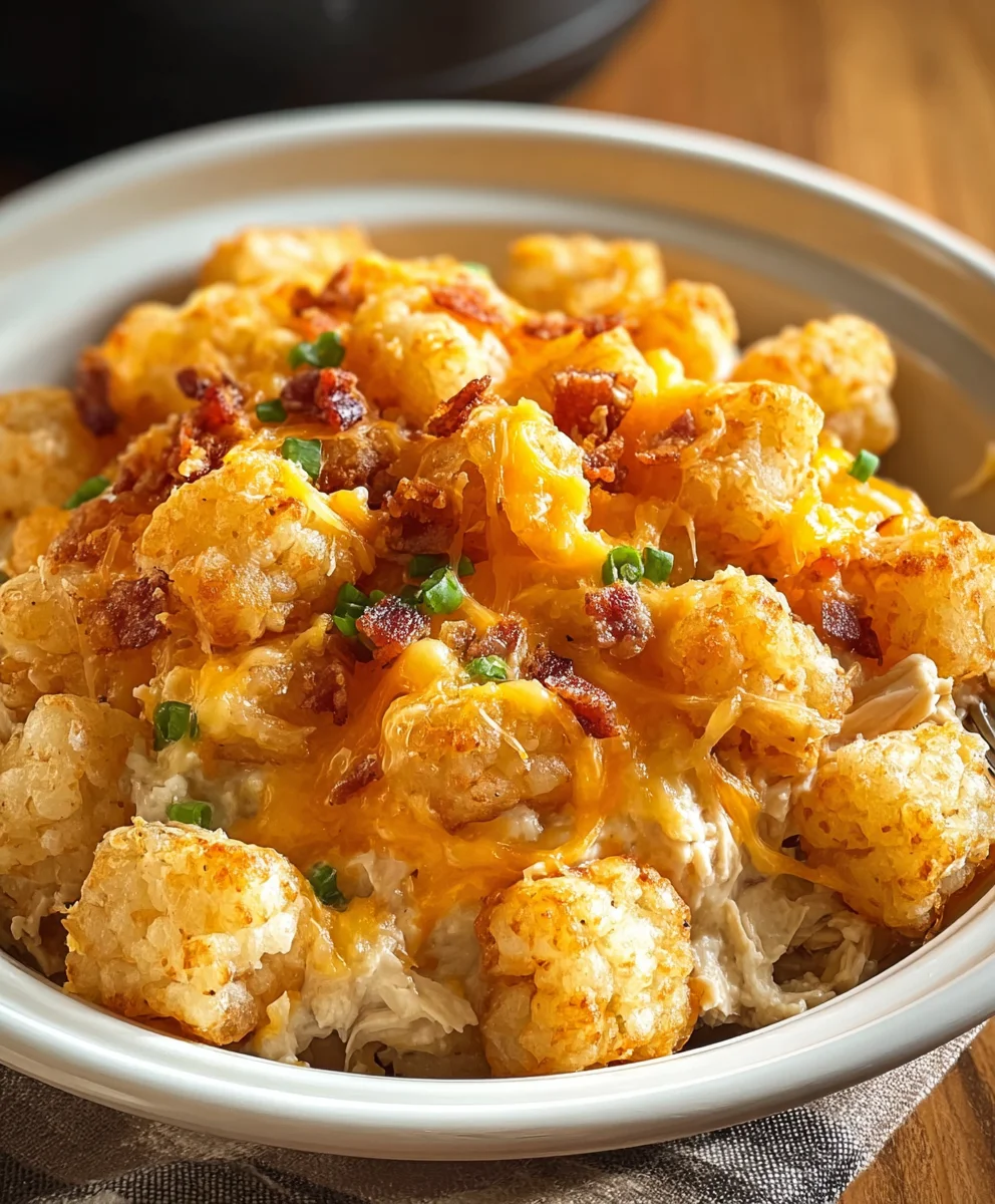 Best Crockpot Chicken Tater Tot Casserole: Quick & Easy