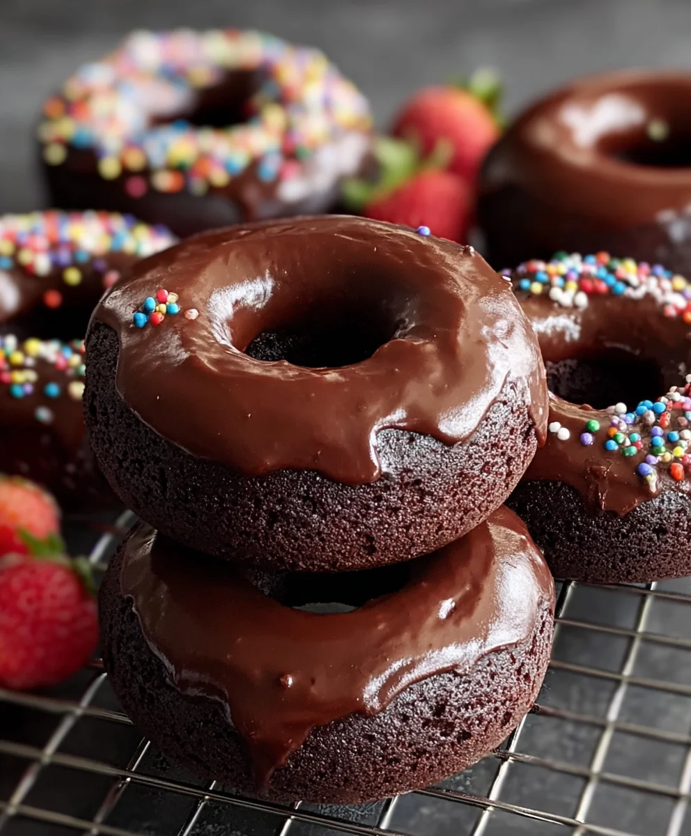 Soft & Chewy Chocolate Baked Donuts: Your New Favorite!