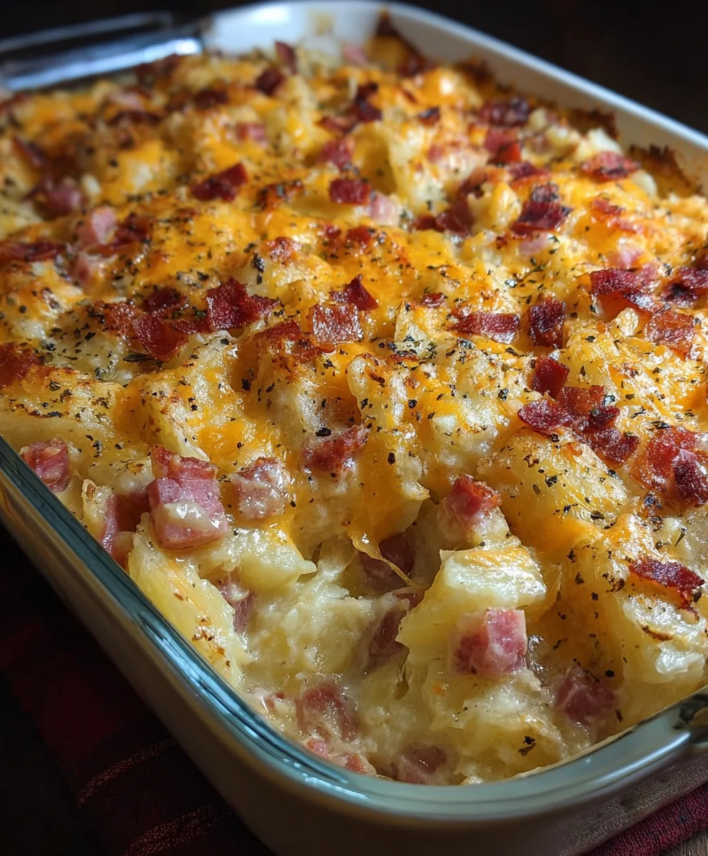 Easy Cheesy Beef Ham Potato Casserole: Perfect Family Meal