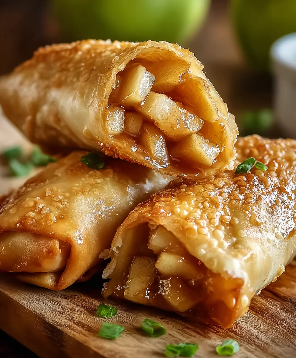 Crispy Apple Pie Egg Rolls: Sweet Dessert Delight!