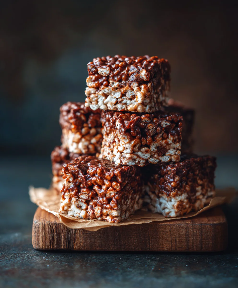 Ultimate Chocolate Peanut Butter Rice Krispie Treats Recipe
