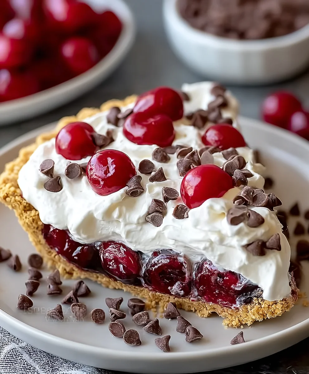 No Bake Cherry Chocolate Chip Pie Recipe