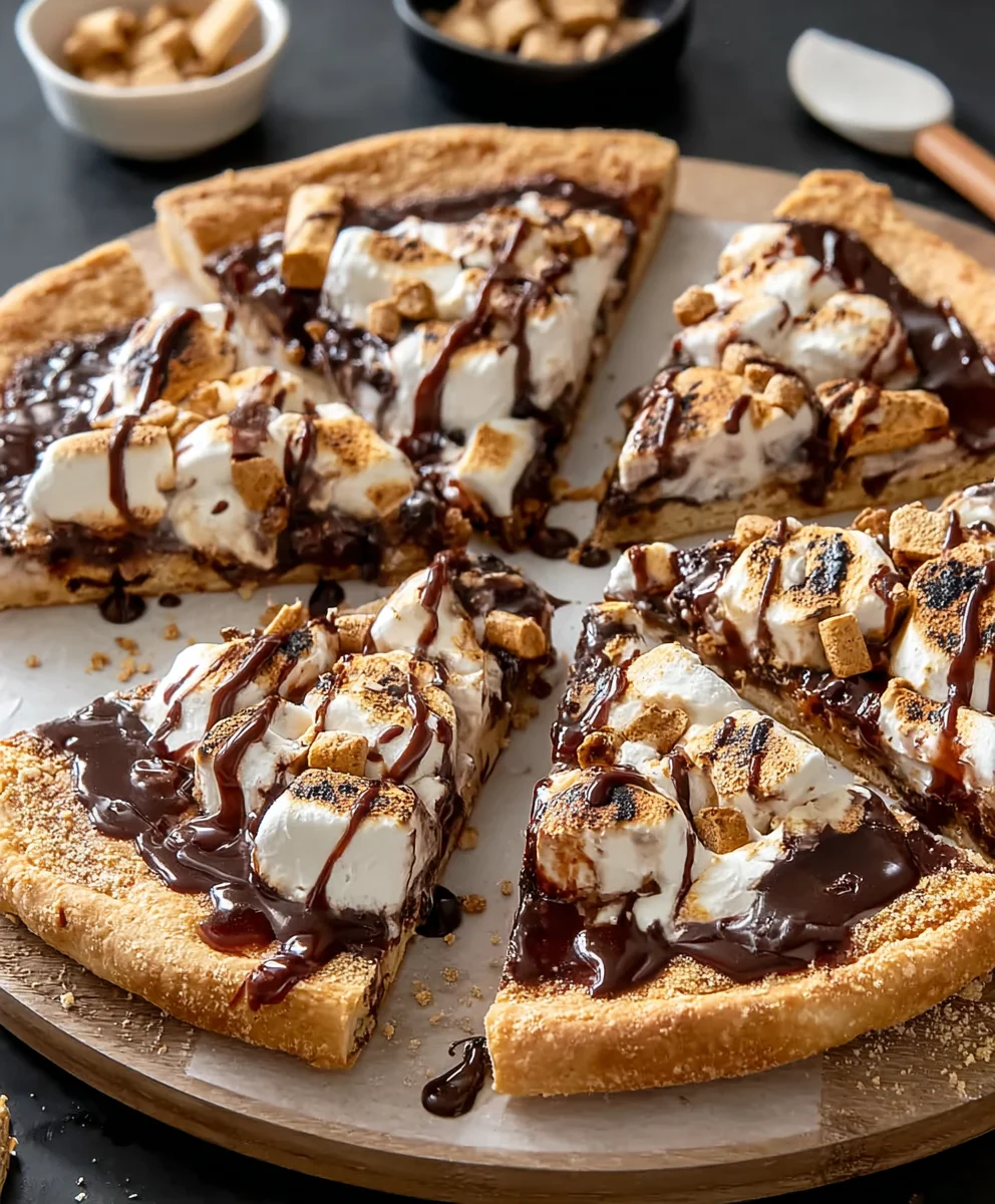 Smores Pizza: Gooey Chocolate & Marshmallow Delight