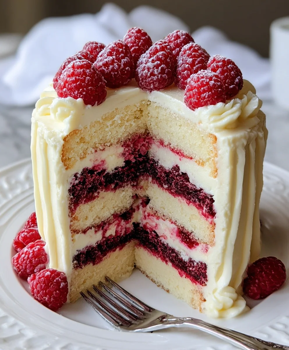 White Chocolate Raspberry Dream Cake - Non-Alcoholic