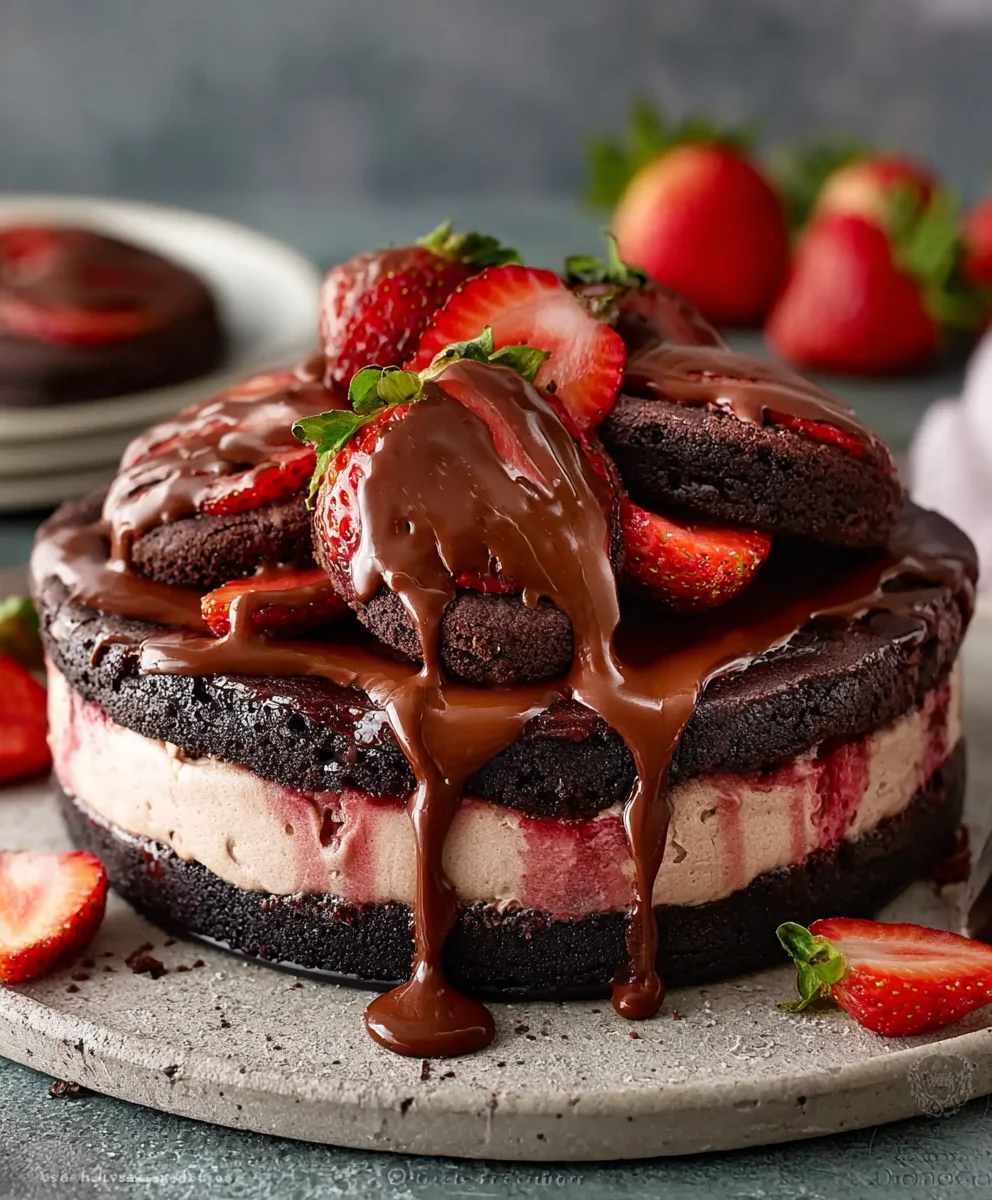 Decadent Chocolate Strawberry Cheesecake Recipe