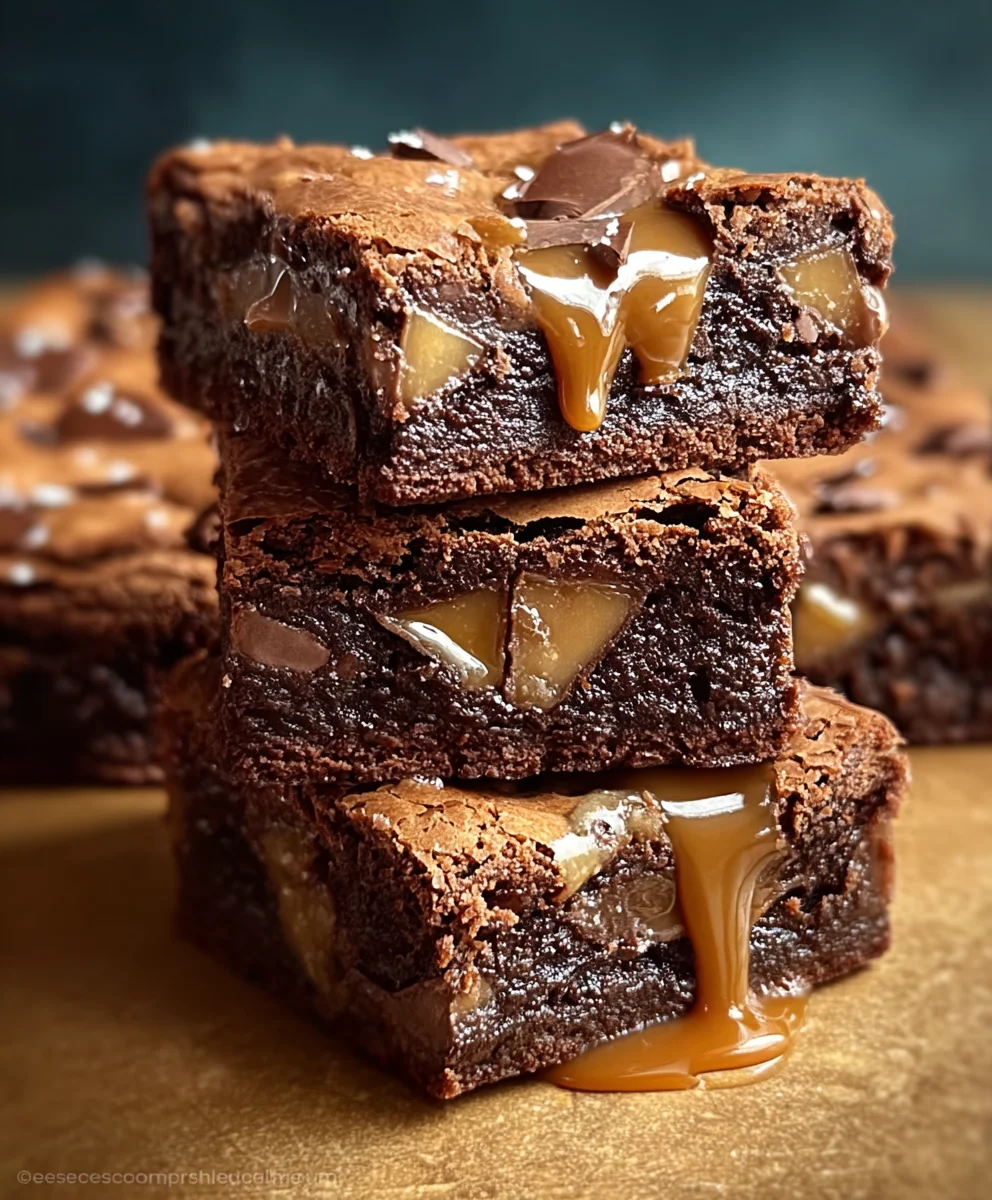 Caramel Chocolate Chunk Brownies-Decadent Treat
