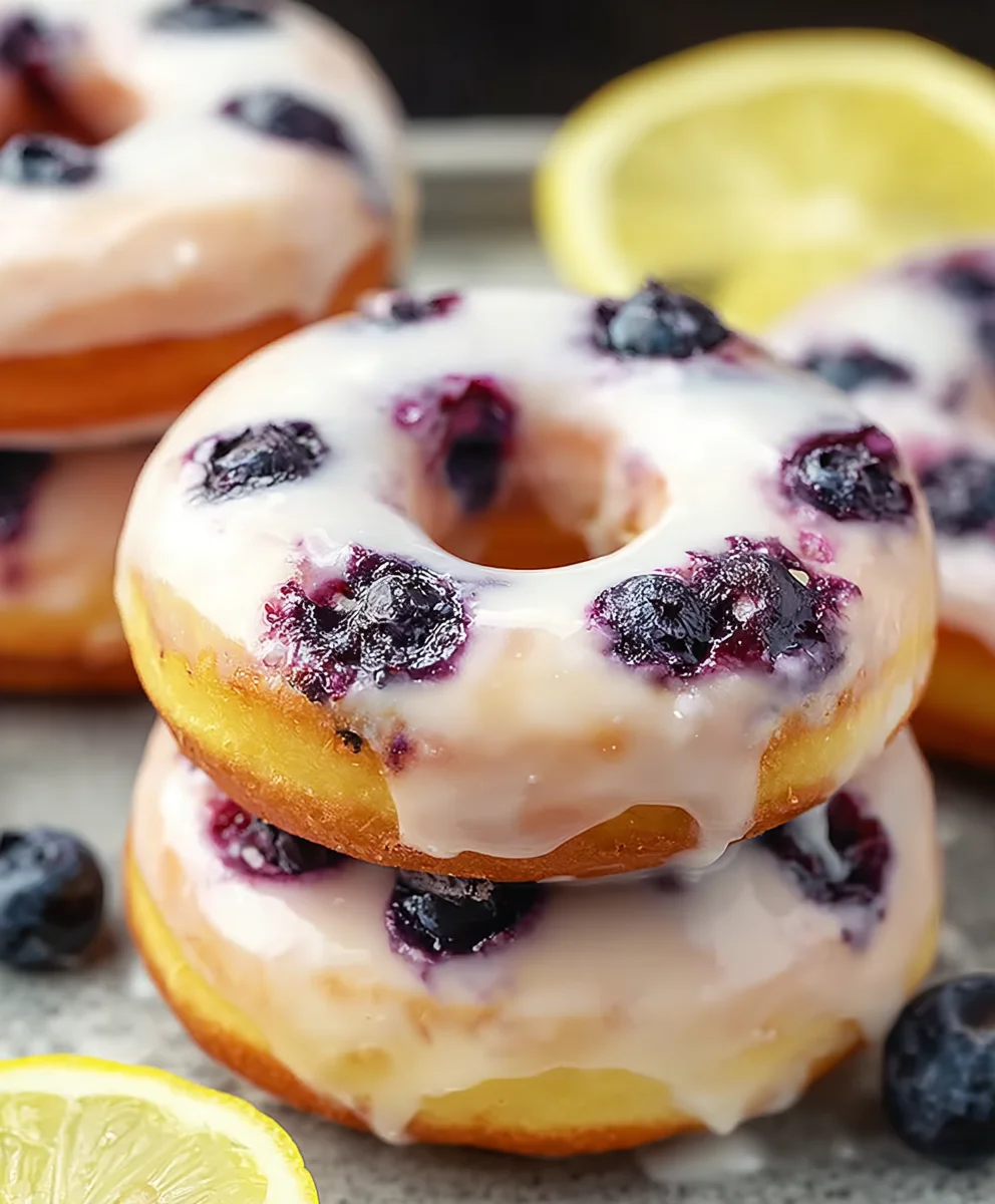 Easy Baked Lemon Blueberry Donuts-Simple & Delicious