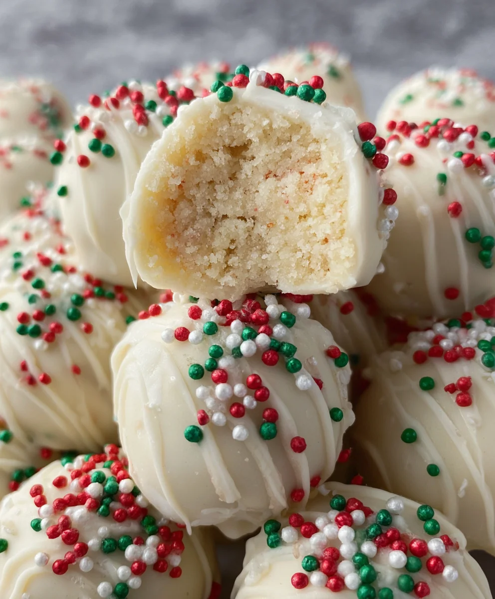 Sugar Cookie Truffles - Easy Festive No-Bake Treat