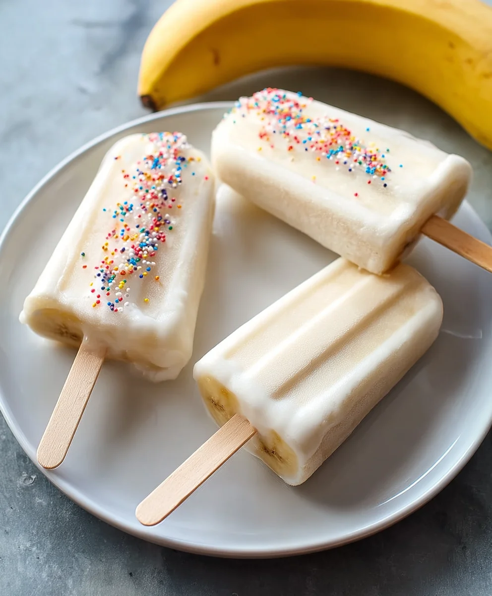 Frozen Banana Yogurt Pops