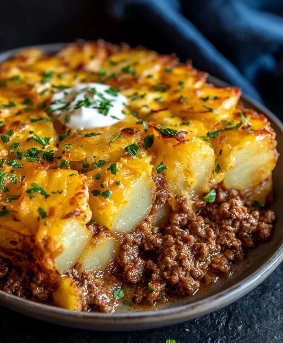 Cheesy Ground Beef and Potatoes Easy Recipe