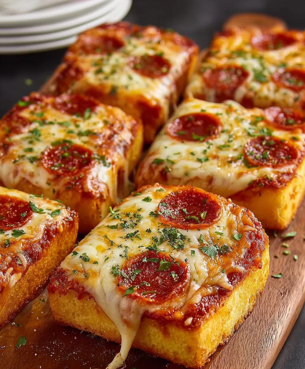 Texas Toast Garlic Bread Pizza-Quick Easy Recipe