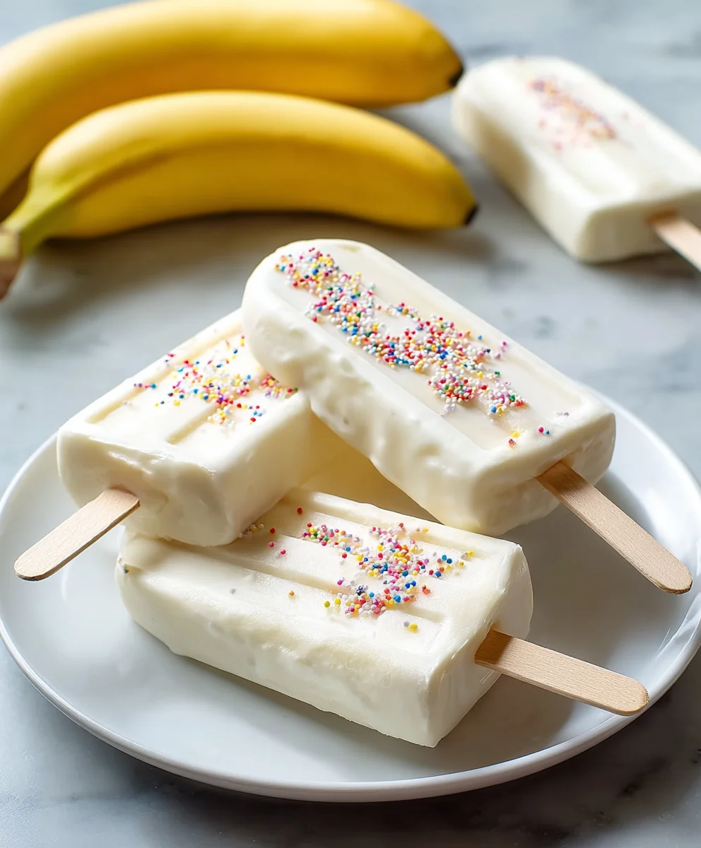 Frozen Banana Yogurt Pops-Easy Healthy Treat