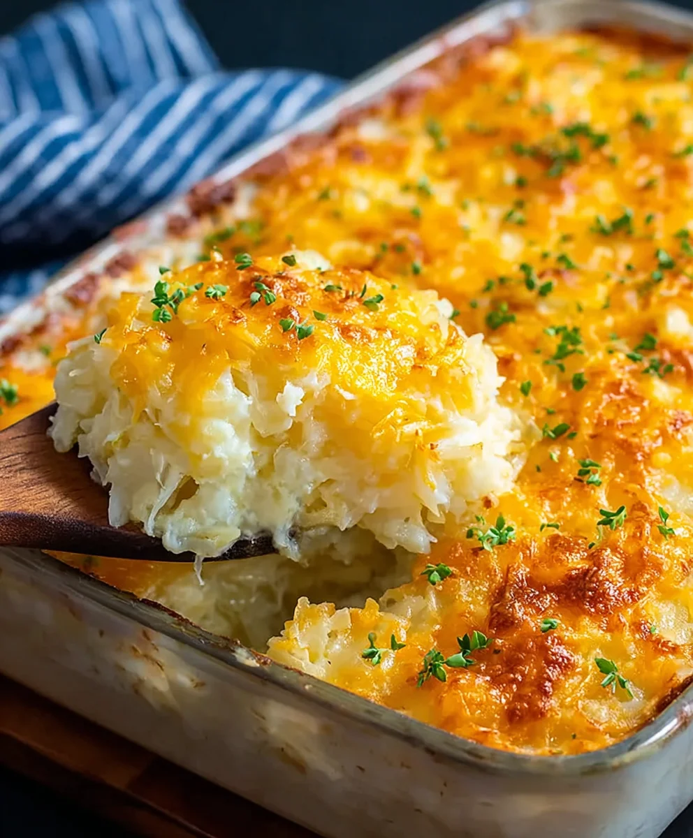 Easy Cheesy Beef Hashbrown Casserole Recipe