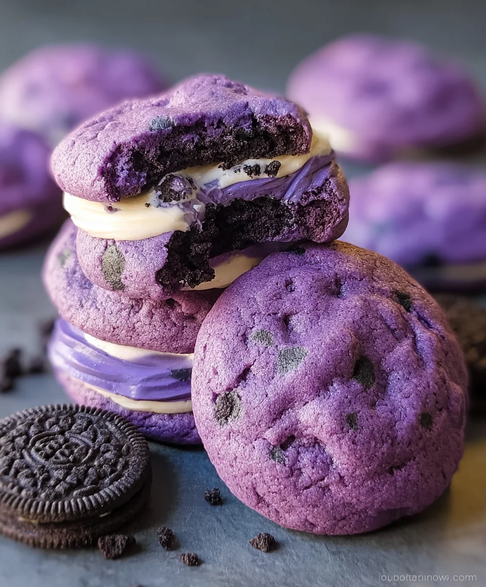 Ube Cookies and Cream Cookies - Delicious Treat