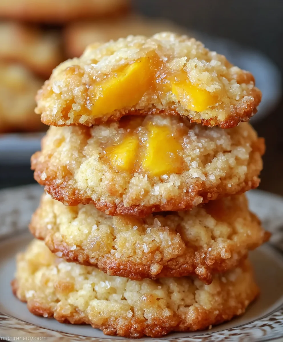 Peach Cobbler Cookies - Easy Summertime Dessert Recipe