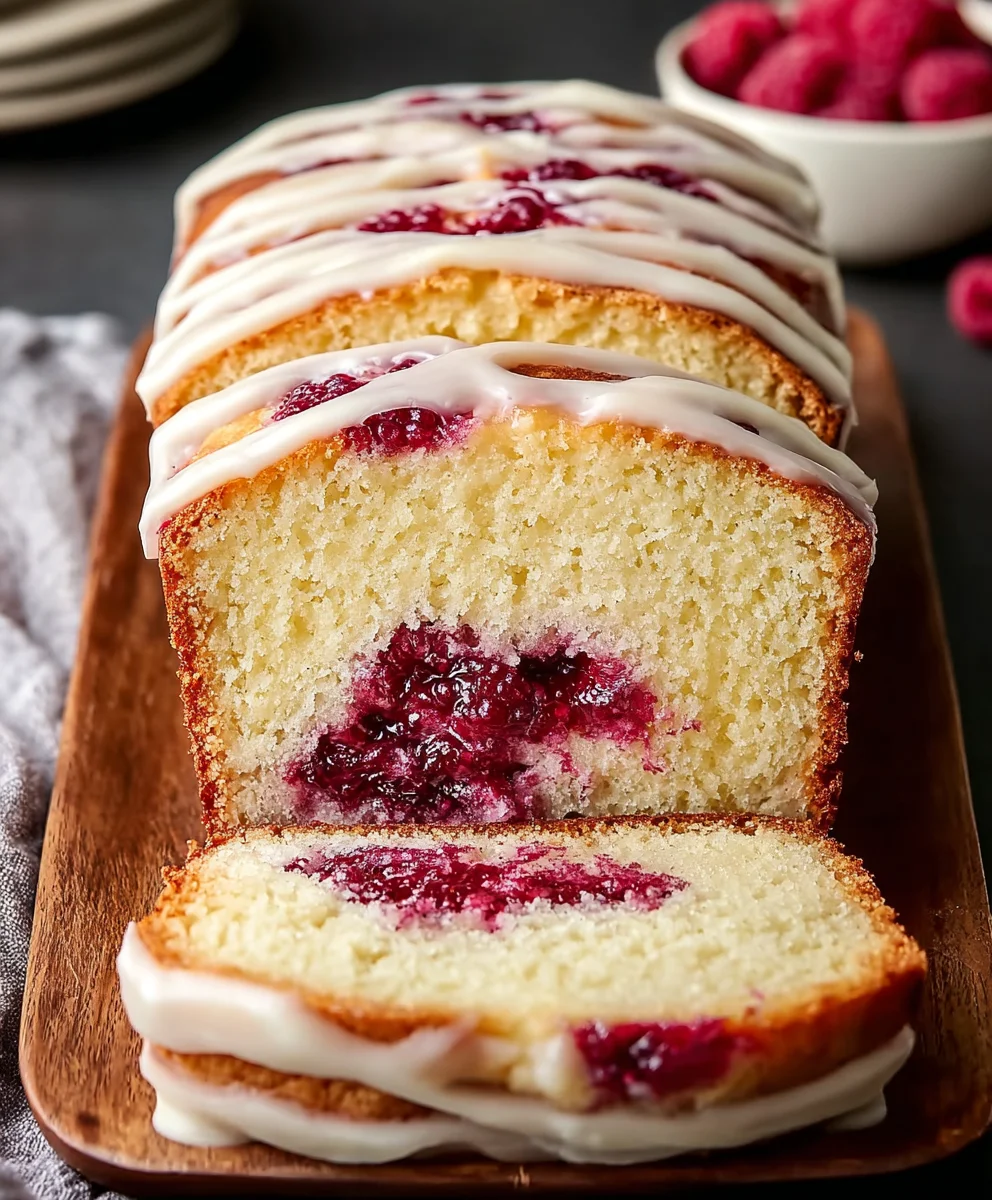 Moist White Chocolate Raspberry Loaf Cake - Irresistible!