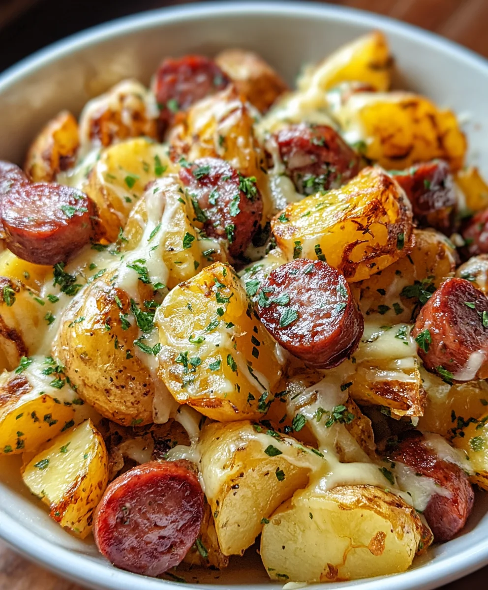 Cheesy Ranch Beef Sausage Potatoes - Easy Comfort Meal