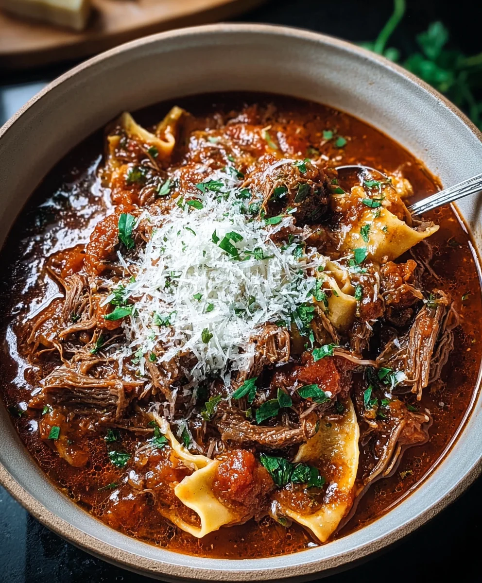 Easy Slow Cooker Beef Ragu - Deliciously Simple