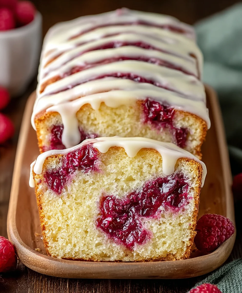 Moist White Chocolate Raspberry Loaf Cake - Irresistible!