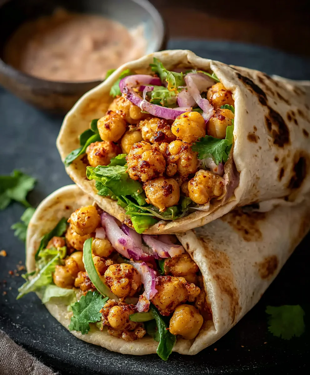 Chili Lime Chickpea Wrap