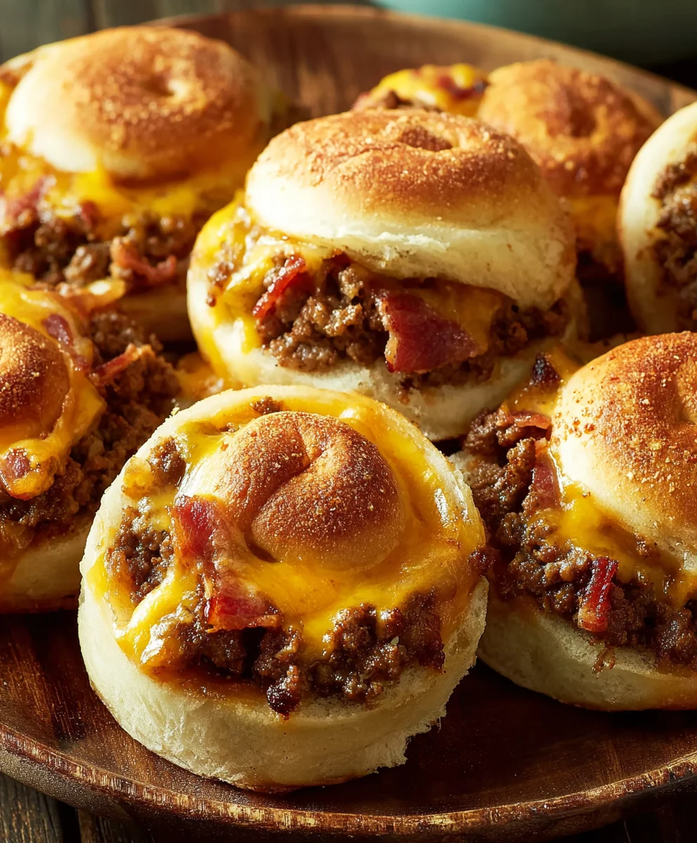 Beef Bacon Cheeseburger Rolls: Mini Burgers, Big Flavor!