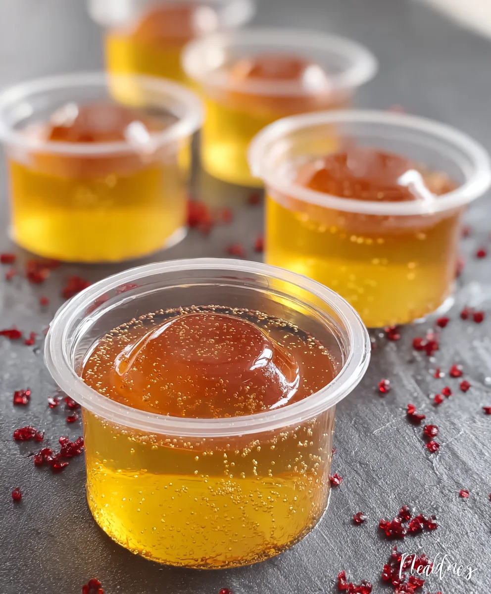 Champagne Beef Jello Shots-Party Fun