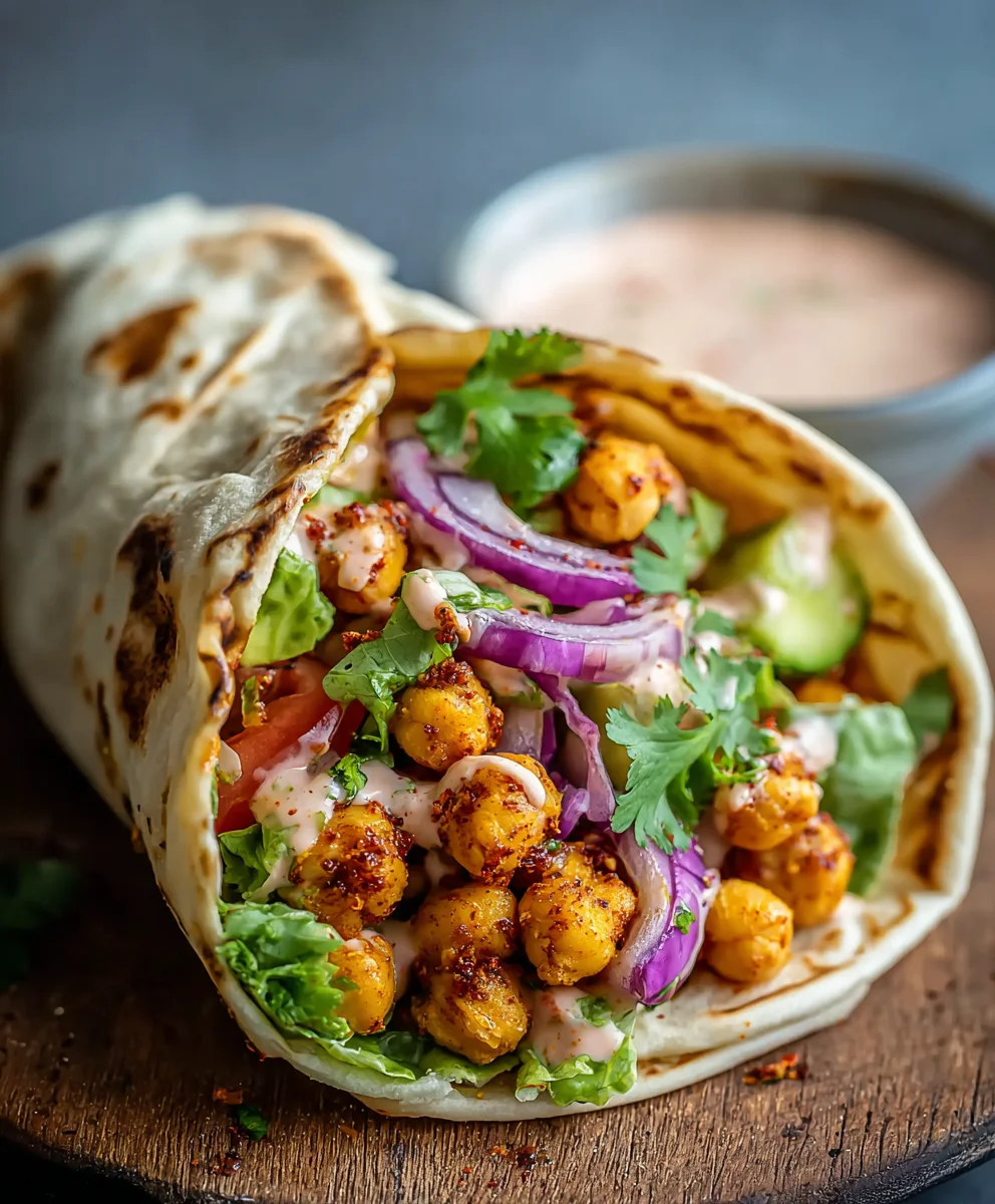 Chili Lime Chickpea Wrap- Easy & Flavorful Meal