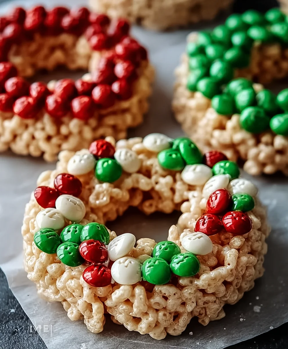 Easy Rice Krispie Wreath Holiday Treats
