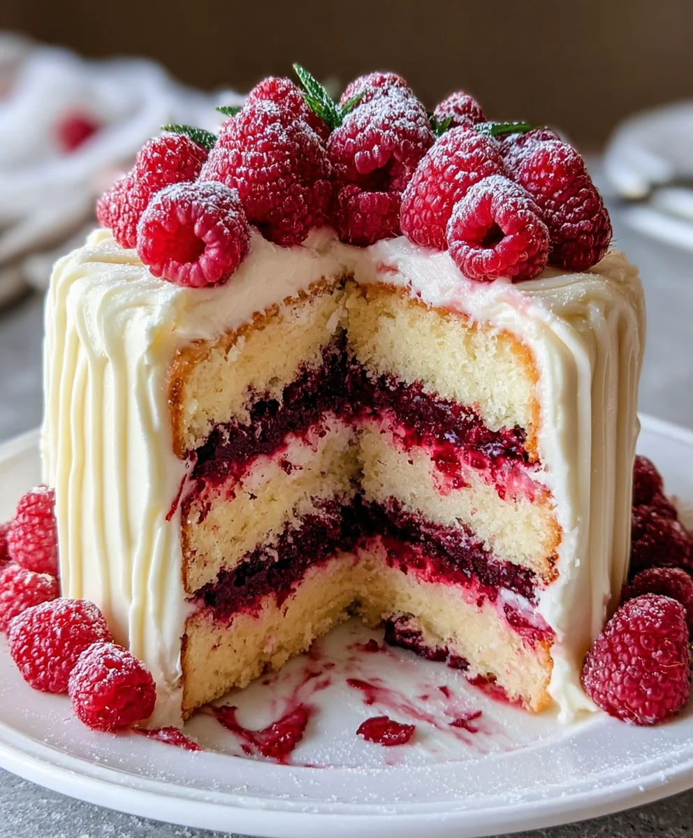 White Chocolate Raspberry Dream Cake - Non-Alcoholic
