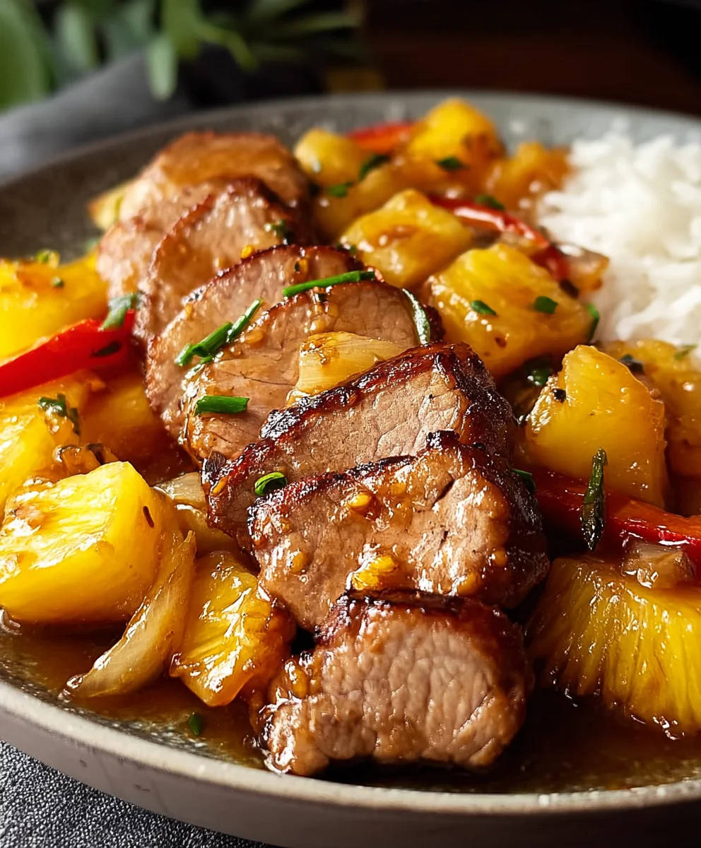 Sweet & Savory Pineapple Beef Stir Fry