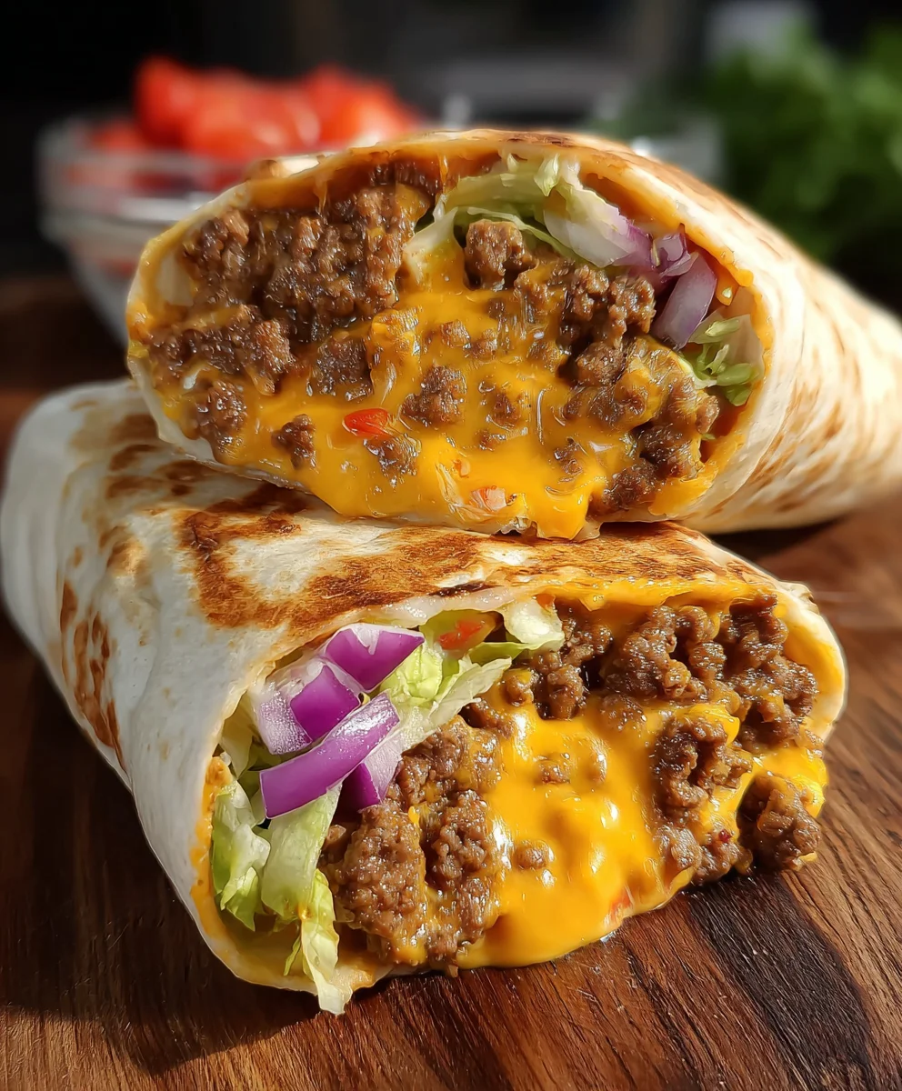 Cheeseburger Burrito Recipe - Easy Ground Beef Flavor Fusion