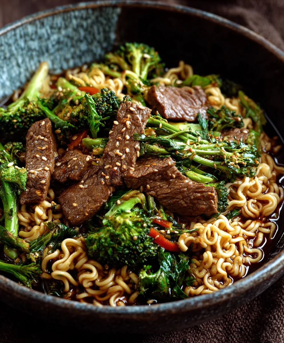 Beef Broccoli Ramen Stir Fry- Quick & Easy Recipe